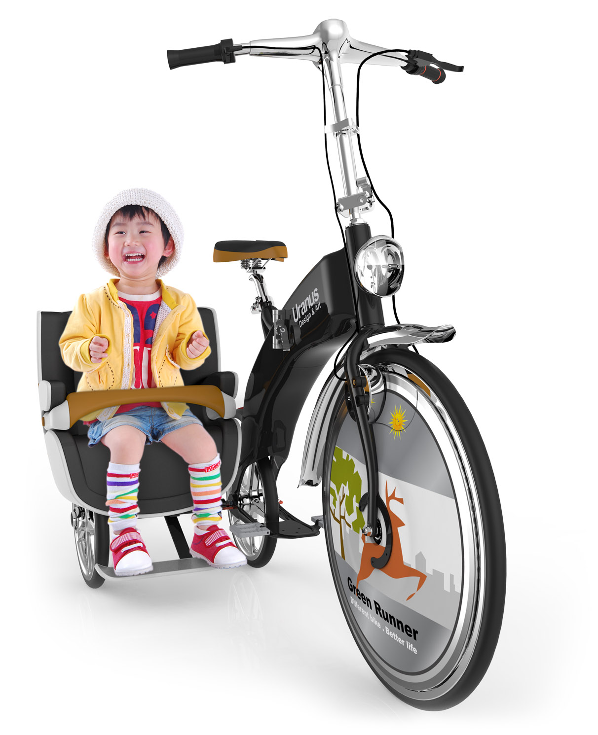 折叠电动自行车儿童座椅